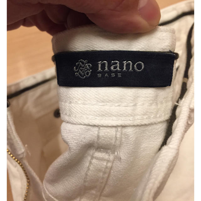 nano・universe(ナノユニバース)のもーさん専用 未使用！ナノユニバース ホワイトデニム メンズのパンツ(デニム/ジーンズ)の商品写真