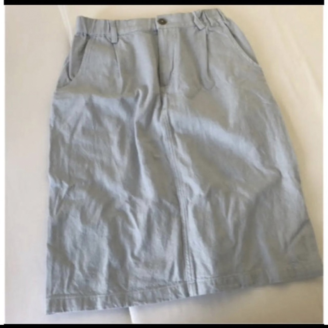 UNIQLO(ユニクロ)の薄デニム膝丈スカート レディースのスカート(ひざ丈スカート)の商品写真