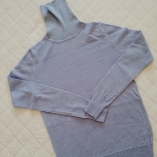 ムジルシリョウヒン(MUJI (無印良品))の無印　タートルネックセーター　ブルーXS(ニット/セーター)