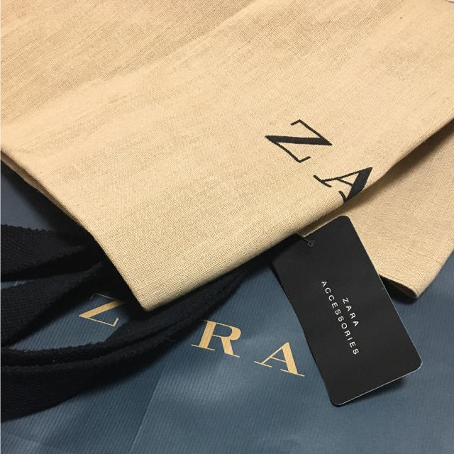 ZARA(ザラ)の完売品 ザラ ロゴ ジュート トートバッグ ショップバッグ 麻バック ショッパー レディースのバッグ(トートバッグ)の商品写真