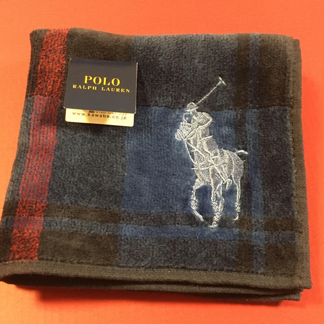 POLO RALPH LAUREN(ポロラルフローレン)のPOLO RALPH LAUREN  ビッグポニー タオルハンカチ　青 メンズのファッション小物(ハンカチ/ポケットチーフ)の商品写真