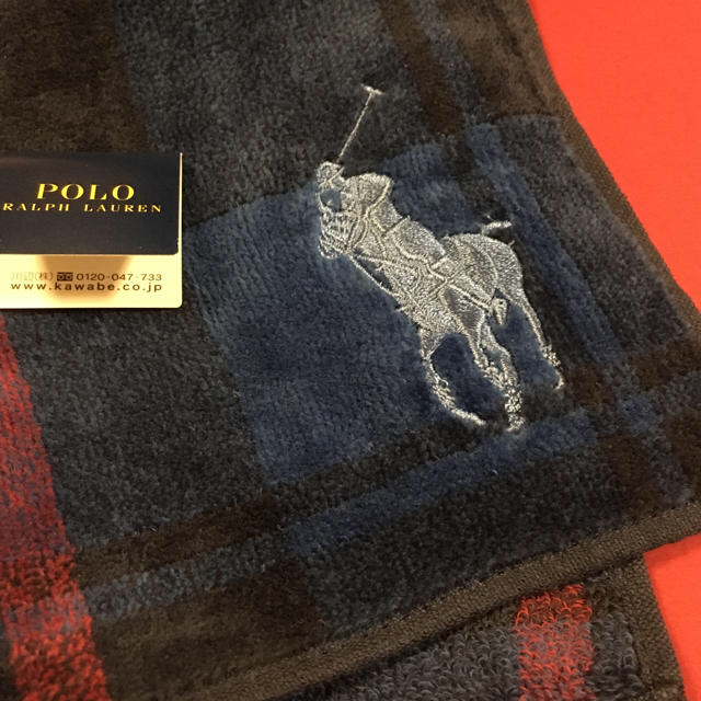 POLO RALPH LAUREN(ポロラルフローレン)のPOLO RALPH LAUREN  ビッグポニー タオルハンカチ　青 メンズのファッション小物(ハンカチ/ポケットチーフ)の商品写真