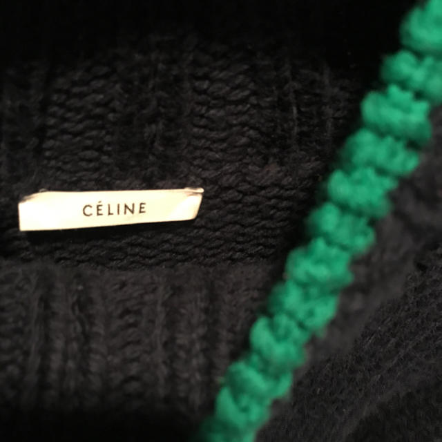 【美品】  CELINE / セリーヌ | フィービー期 ラミーシルク ノースリーブタートルネックニット | XS | ネイビー | レディース