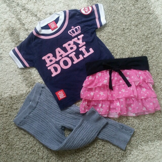 BABYDOLL(ベビードール)の80BABY DOLL⭐Tシャツ等  キッズ/ベビー/マタニティのキッズ服女の子用(90cm~)(その他)の商品写真