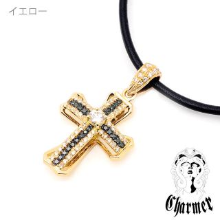 クロムハーツ(Chrome Hearts)の〔888様 専用〕Charmer(チャーマー)K18センターダイヤクロスMセット(ネックレス)