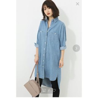 アズールバイマウジー(AZUL by moussy)の【新品タグ付き】ビッグポケットデニムシャツOP(シャツ/ブラウス(長袖/七分))