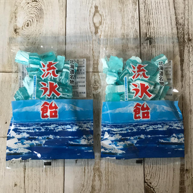 ♡北海道♡網走名物♡流氷飴♡2袋セット♡お土産♡飴♡あめ♡アメ♡ 食品/飲料/酒の食品(菓子/デザート)の商品写真