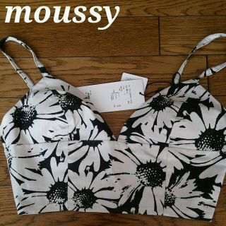 マウジー(moussy)の【未使用】フラワー柄ビスチェ(ベアトップ/チューブトップ)