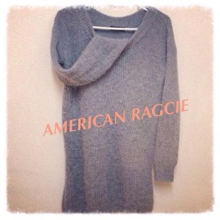 アメリカンラグシー(AMERICAN RAG CIE)の値下げ！グレーニットワンピ♡ケーブル編み(ひざ丈ワンピース)