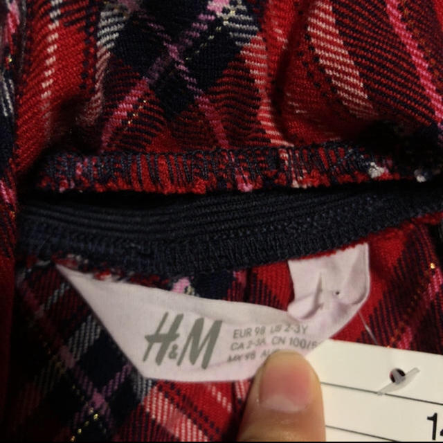 H&M(エイチアンドエム)のH&M チェック スカート キッズ/ベビー/マタニティのキッズ服女の子用(90cm~)(スカート)の商品写真