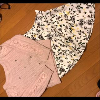 アラマンダ(allamanda)のニット スカート 4点セット まるねこごはん様専用(ひざ丈スカート)