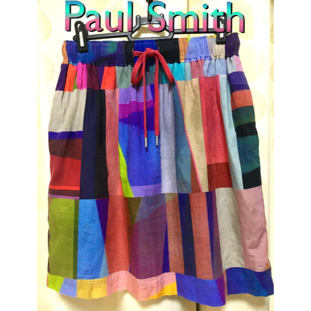 【Paul Smith】マルチカラーブロック柄 フレアスカート