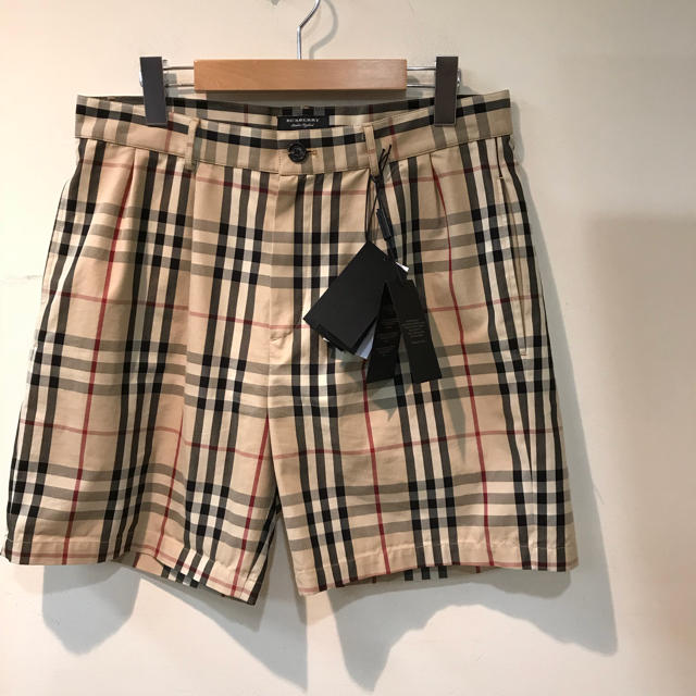 BURBERRY Gosha バーバリー ゴーシャM 18SS チェック パンツ メンズのパンツ(ショートパンツ)の商品写真