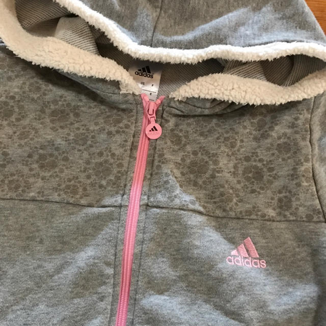 adidas(アディダス)のアディダス adidas★スウェットパーカー 150★スポーツウェア キッズ/ベビー/マタニティのキッズ服女の子用(90cm~)(ジャケット/上着)の商品写真