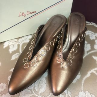 リリーブラウン(Lily Brown)のリリーブラウン ❤️美品♡ミュール 踵が丸くて可愛い(ミュール)