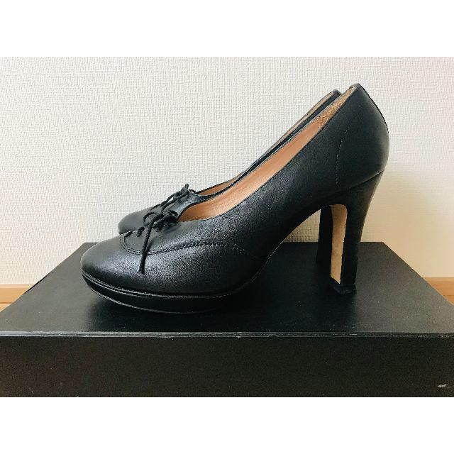 美品】repett レペット レースアップパンプス 38 1/2 黒 美品】repett レペット レースアップパンプス 38 1/2 黒