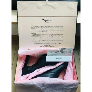 レペット(repetto)の【美品】repett　レペット　レースアップパンプス　38 1/2　黒(ハイヒール/パンプス)