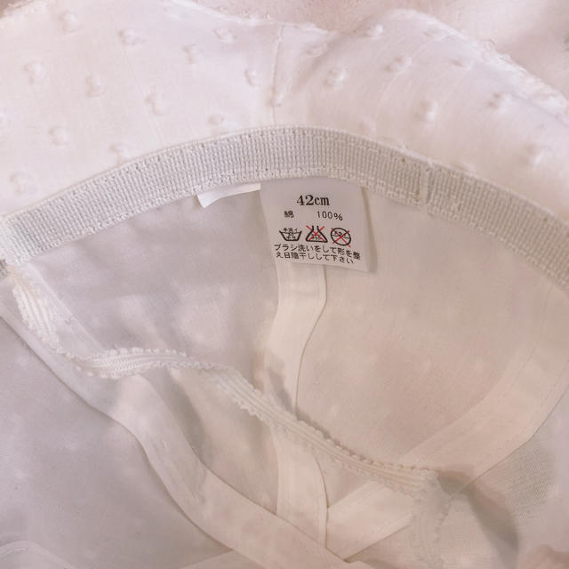 アカチャンホンポ(アカチャンホンポ)の42センチ クマ耳リボン付き 日本製 ベビー用帽子 42cm キッズ/ベビー/マタニティのこども用ファッション小物(帽子)の商品写真