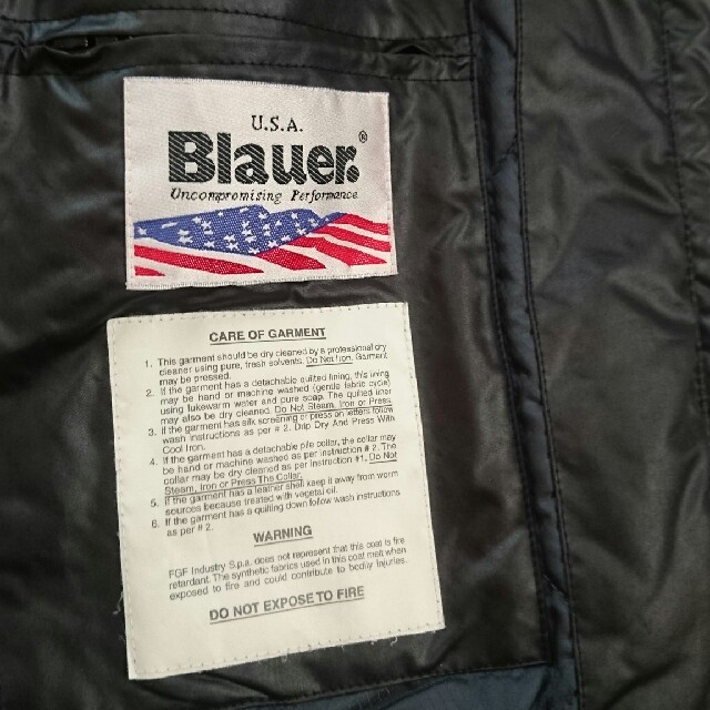 BIauer USAイタリアブランドライダース型ジャケット中綿