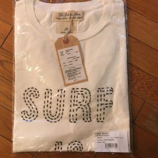 レミレリーフ(REMI RELIEF)の新品レミレリーフ SURF IS 刺繍 Tシャツ XL オフホワイト(Tシャツ/カットソー(半袖/袖なし))