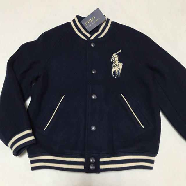 POLO RALPH LAUREN(ポロラルフローレン)の定価35,100円☆新品✨ビッグポニー ベースボールジャケット 7/130 キッズ/ベビー/マタニティのキッズ服男の子用(90cm~)(ジャケット/上着)の商品写真