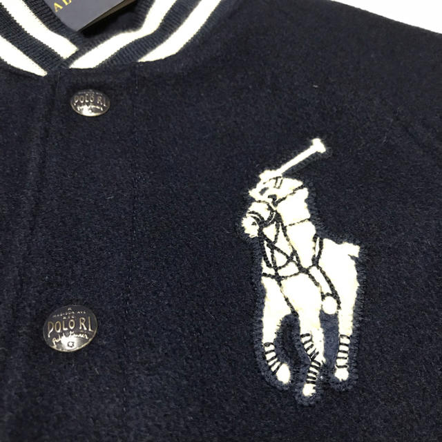 POLO RALPH LAUREN(ポロラルフローレン)の定価35,100円☆新品✨ビッグポニー ベースボールジャケット 7/130 キッズ/ベビー/マタニティのキッズ服男の子用(90cm~)(ジャケット/上着)の商品写真