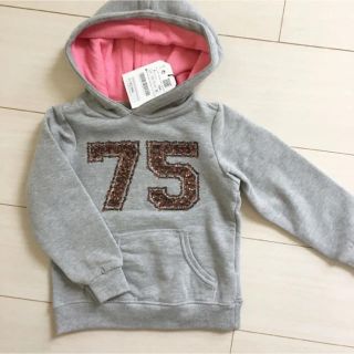 ザラキッズ(ZARA KIDS)の新品♡zara kids 105 スパンコール パーカー トレーナー(Tシャツ/カットソー)