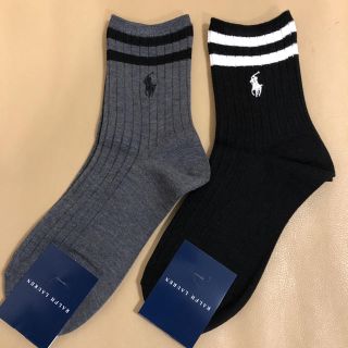 ポロラルフローレン(POLO RALPH LAUREN)の新品 レディース POLO ポロラルフローレン人気ソックス2足(ソックス)