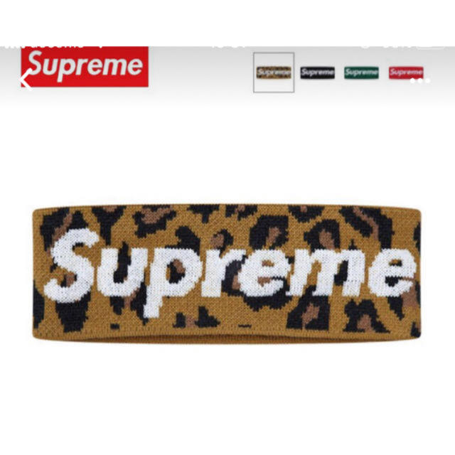 supreme ヒョウ柄 レオパード柄 ヘアバンド