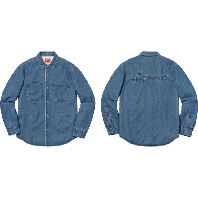 Blueブルーサイズsupreme Lined Denim shirt