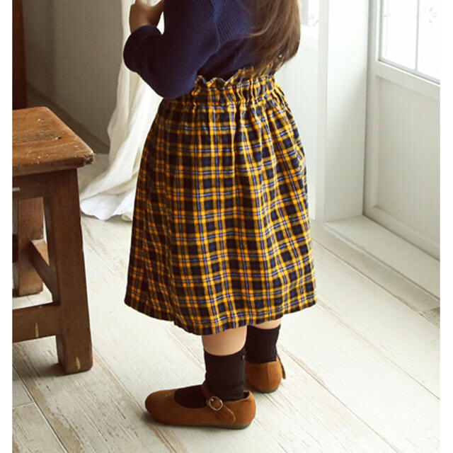 GAP Kids(ギャップキッズ)のチェックスカート キッズ/ベビー/マタニティのキッズ服女の子用(90cm~)(スカート)の商品写真
