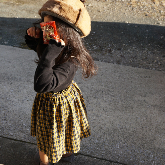 GAP Kids(ギャップキッズ)のチェックスカート キッズ/ベビー/マタニティのキッズ服女の子用(90cm~)(スカート)の商品写真