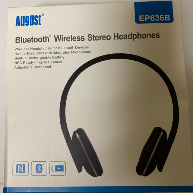 AUGUST(オーガスト)のBluetoothヘッドフォン スマホ/家電/カメラのオーディオ機器(ヘッドフォン/イヤフォン)の商品写真