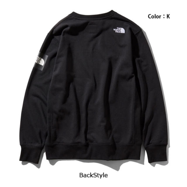 THE NORTH FACE(ザノースフェイス)のノースフェイス Square Logo Crew　スクエアロゴクルー 黒 L メンズのトップス(スウェット)の商品写真