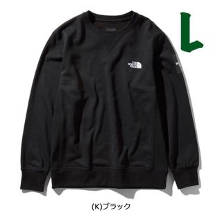 ザノースフェイス(THE NORTH FACE)のノースフェイス Square Logo Crew　スクエアロゴクルー 黒 L(スウェット)