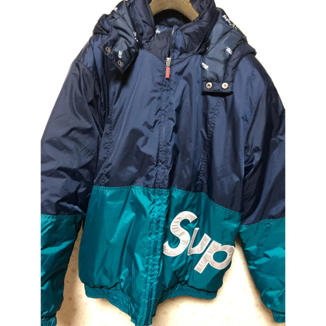 美 Supreme sideline logo parka