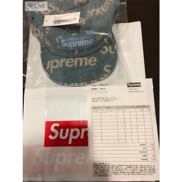 supreme  Harris tweed camp cap