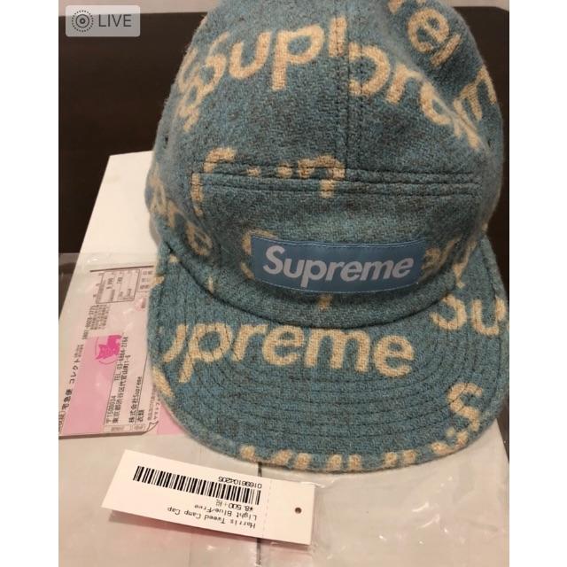 supreme  Harris tweed camp cap