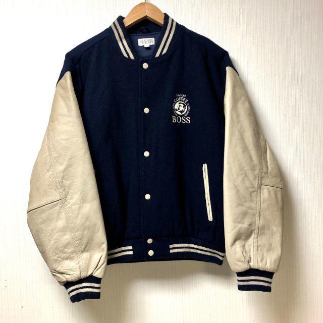 【レア】90s BOSS ボス スタジャン レザー 牛革 ヴィンテージ