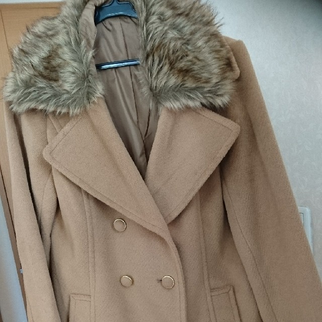 レディース ファー付きコート レディースのジャケット/アウター(ピーコート)の商品写真