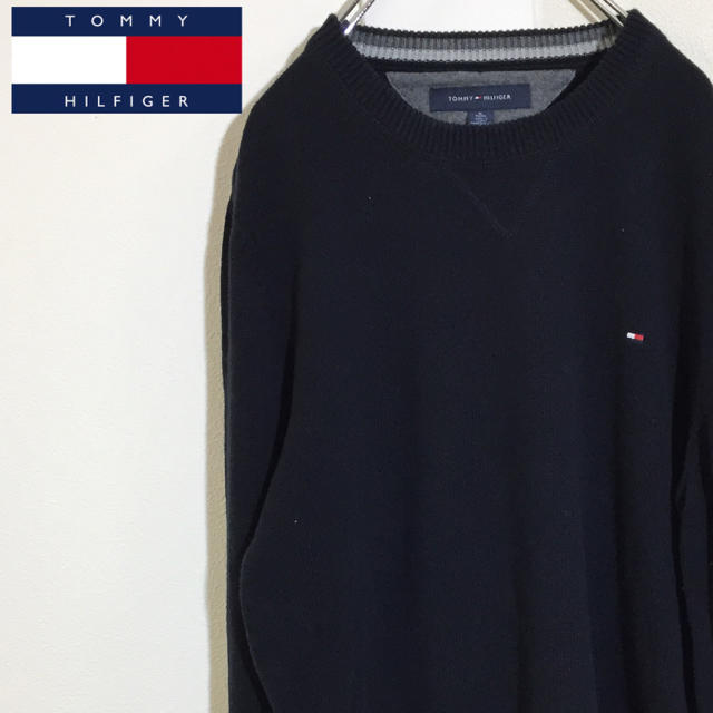 TOMMY HILFIGER(トミーヒルフィガー)の3377様専用！！トミーヒルフィガー コットンニット セーター ワンポイント メンズのトップス(ニット/セーター)の商品写真