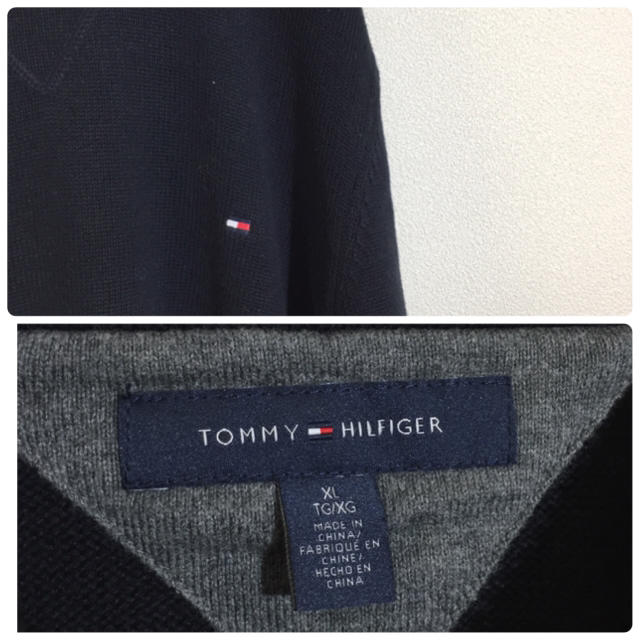 TOMMY HILFIGER(トミーヒルフィガー)の3377様専用！！トミーヒルフィガー コットンニット セーター ワンポイント メンズのトップス(ニット/セーター)の商品写真