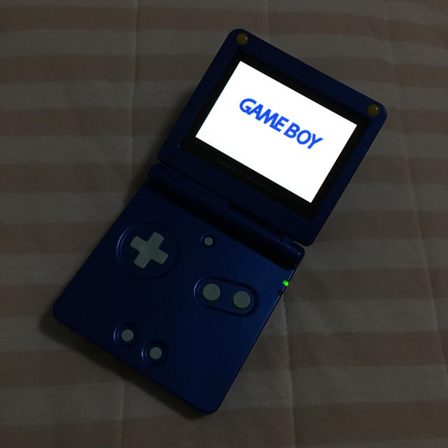 外装純正◇GBA SP ロックマン◇ゲームボーイアドバンスSP バックライト改