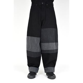 ラッドミュージシャン(LAD MUSICIAN)のLAD MUSICIAN PATCHWORK WIDE PANTS 44(デニム/ジーンズ)