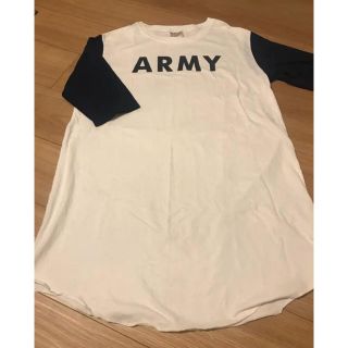 チャンピオン(Champion)のARMY ロングTシャツ ワンピース(ひざ丈ワンピース)