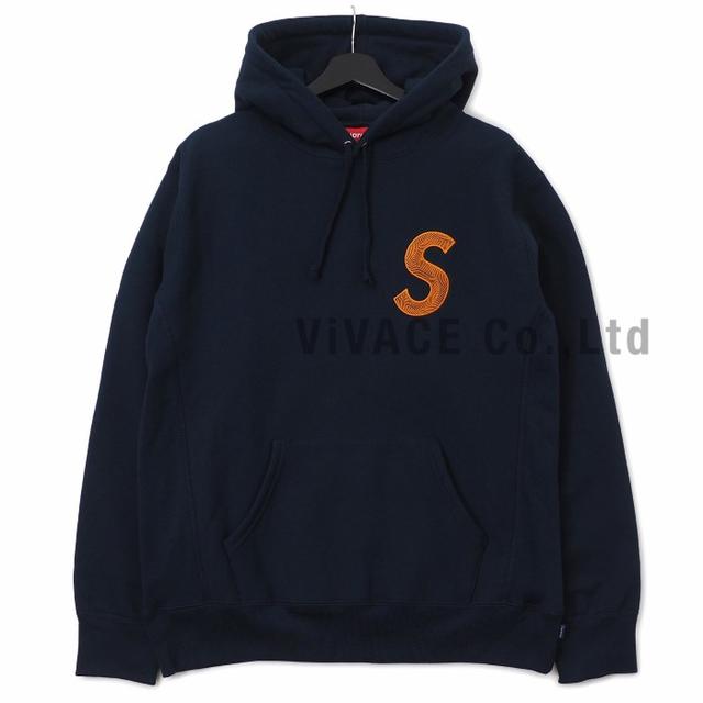 Supreme S Logo Hooded Sweatshirt 紺XL