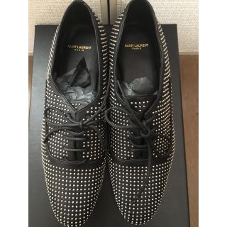 サンローラン(Saint Laurent)の新品未使用 サンローラン スタッズ付きレースアップシューズ 35.5(ローファー/革靴)