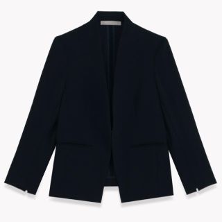 美品 クリーニング済み セオリーリュクス ノーカラージャケット DONNA 36