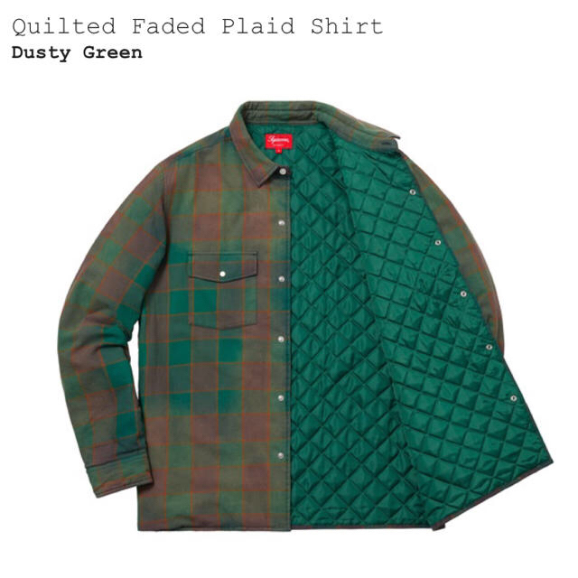 Quilted Faded Plaid Shirt (L)