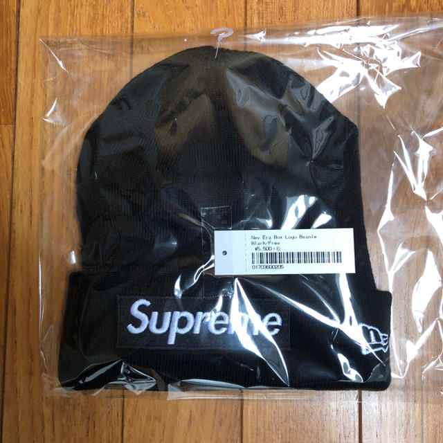 Supreme new era box logo ビーニー帽子